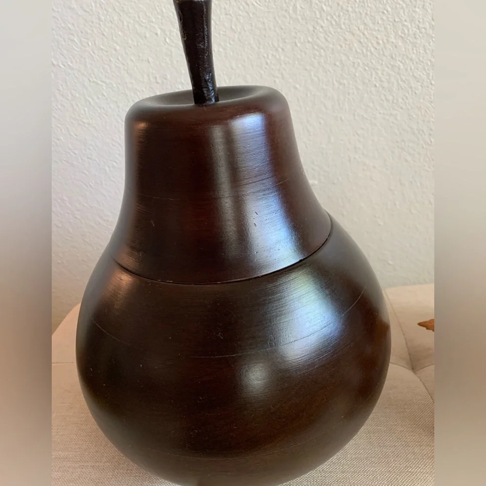 Mango Wood Pear Shaped Canister